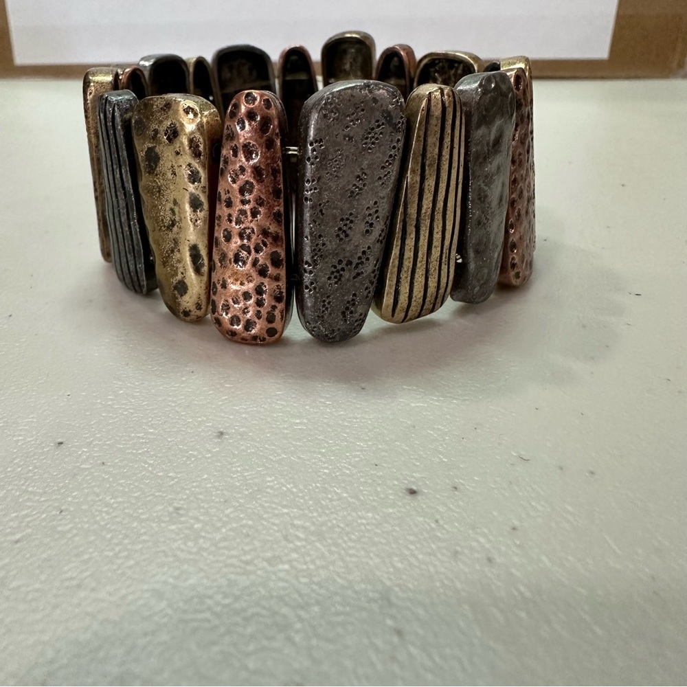 Mixed Metal Stretch Bracelet